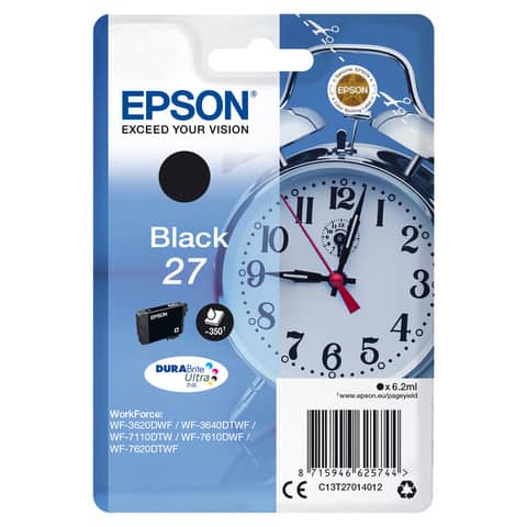 Cartuccia inkjet Sveglia 27 Epson nero C13T27014012